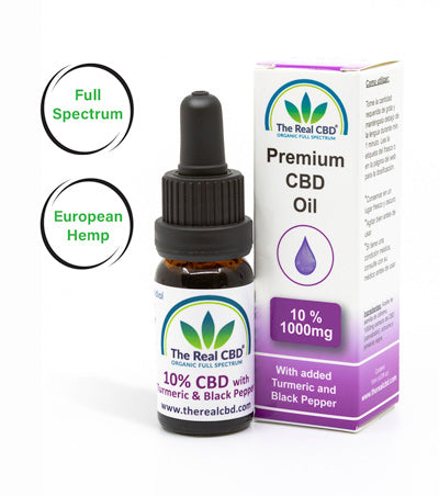 Aceite de CBD 10% con 200mg cúrcuma y pimienta negra The Real CBD | NaturaPoint