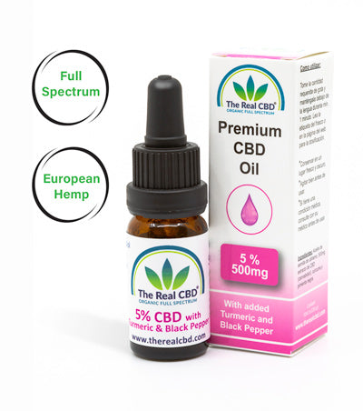 Aceite de CBD 5% con 200mg cúrcuma y pimienta negra The Real CBD | NaturaPoint