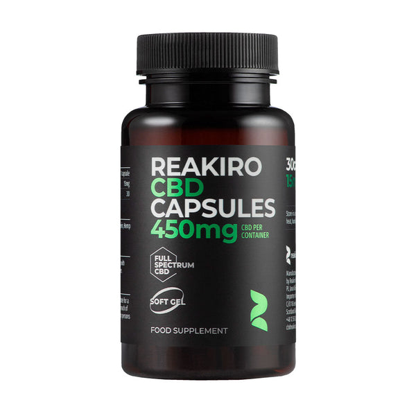 Cápsulas de CBD 450mg 30 unidades - Espectro Completo Reakiro | NaturaPoint