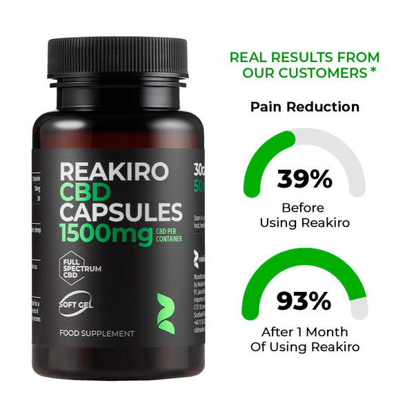 Cápsulas de CBD 1500mg 30 unidades - Espectro Completo Reakiro | NaturaPoint
