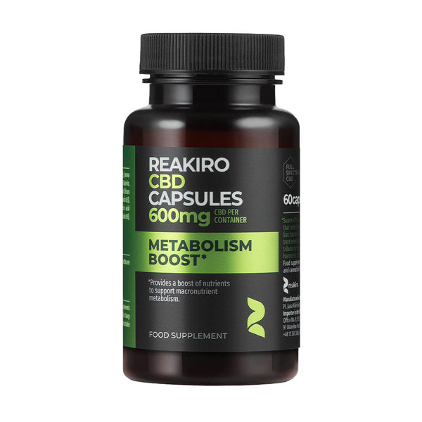 Cápsulas de CBD para Aumentar el Metabolismo 600mg Reakiro | NaturaPoint