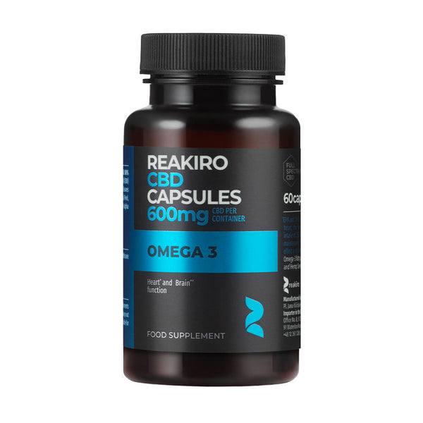 Cápsulas de CBD Omega 3 600mg Reakiro | NaturaPoint