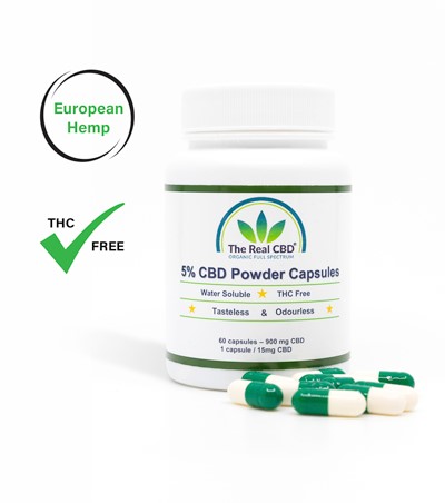 CBD en polvo soluble en agua 5% en cápsulas The Real CBD | NaturaPoint