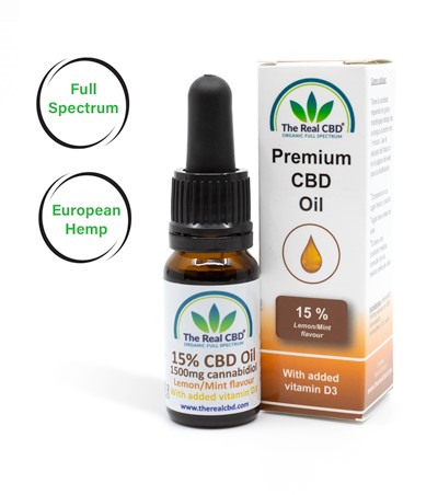 Aceite de CBD 15% con vitamin D3 – Sabor limon & menta The Real CBD | NaturaPoint